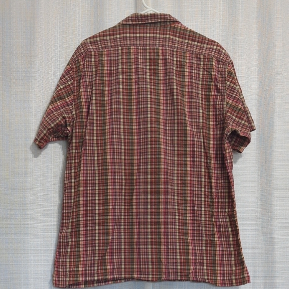 Ralph Lauren Jeans Co Button Shirt Men's Medium Brown Red Casual 100% Cotton - Picture 8 of 9